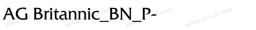 AG Britannic_BN_P字体转换